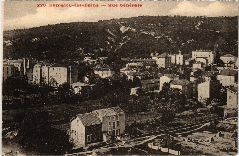 Carte postale ancienne Lamalou-les-Bains vue générale à Lamalou-les-Bains
