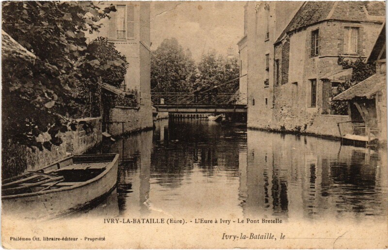 Carte postale ancienne Ivry-la-Bataille Eure a Ivry Pont Bretelle à Ivry-la-Bataille
