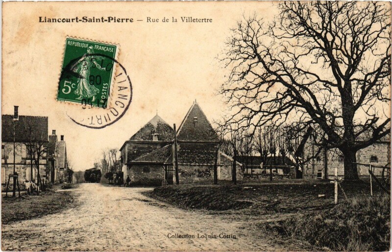 Carte postale ancienne Liancourt Saint-Pierre Rue de la Villetertre à Liancourt