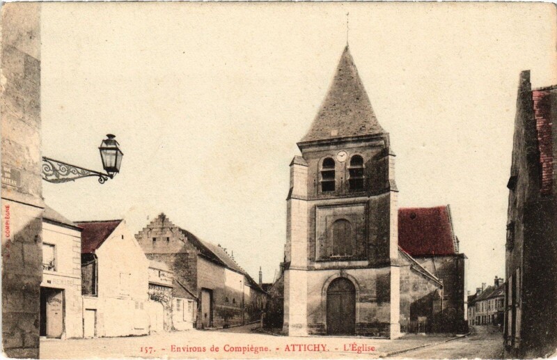 Carte postale ancienne Attichy Eglise à Attichy