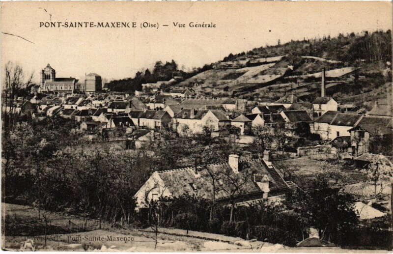 Carte postale ancienne Pont-Sainte-Maxence vue générale à Pont-Sainte-Maxence