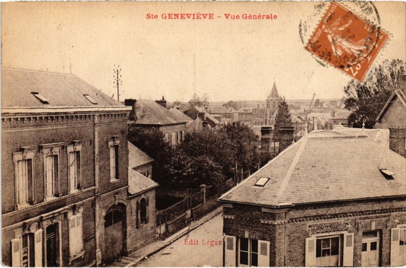 Carte postale ancienne Sainte-Genevieve vue générale