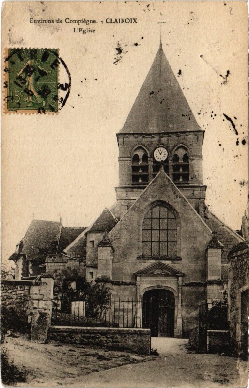 Carte postale ancienne Clairoix Eglise à Clairoix