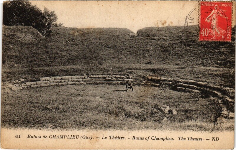 Carte postale ancienne Ruines de Champlieu Le Théatre