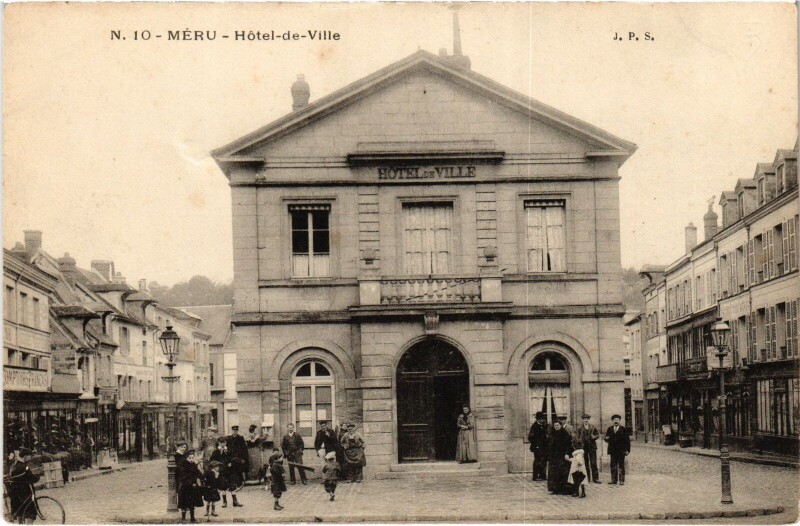 Carte postale ancienne Méru hotel de Ville à Méru