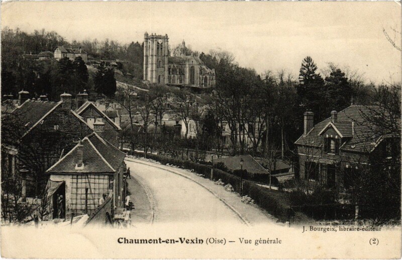 Carte postale ancienne Chaumont-en-Vexin vue générale à Chaumont-en-Vexin