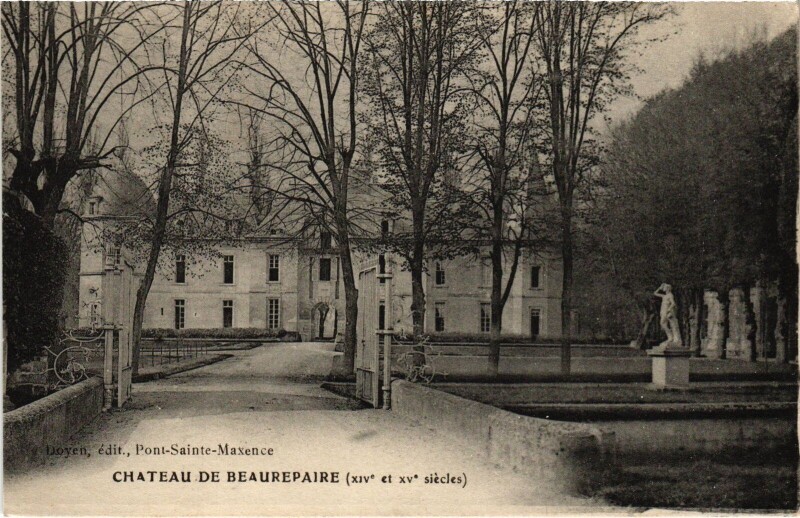 Carte postale ancienne Chateau de Beaurepaire à Beaurepaire