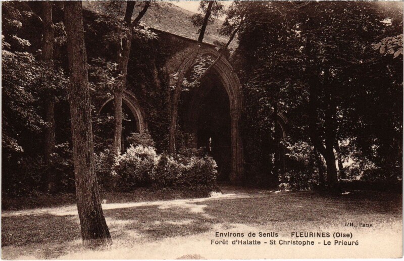 Carte postale ancienne Fleurines Foret d'Halatte Saint-Christophe à Fleurines