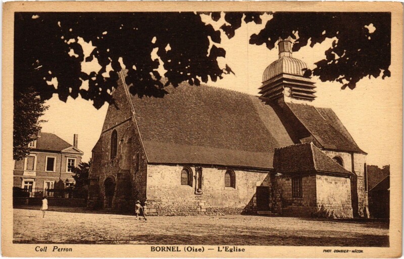 Carte postale ancienne Bornel Eglise à Bornel