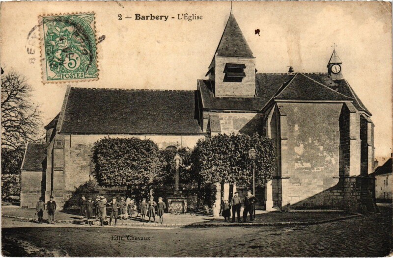 Carte postale ancienne Barbery Eglise à Barbery