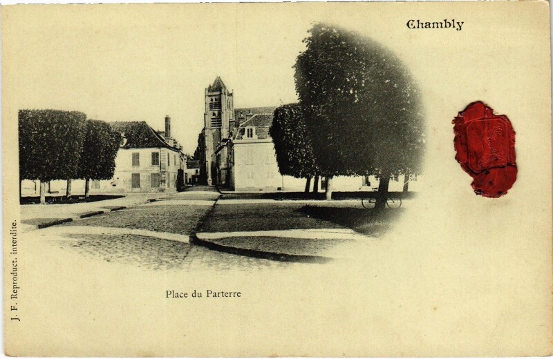 Carte postale ancienne Chambly Place du Parterre à Chambly