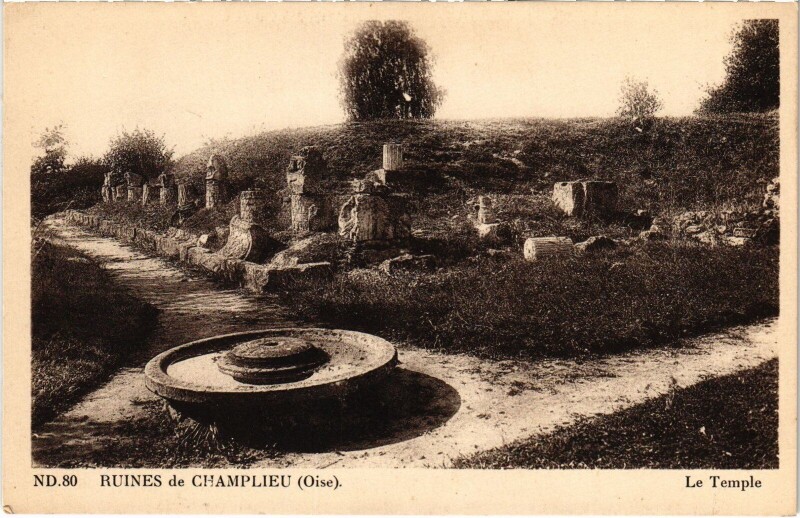 Carte postale ancienne Ruines de Champlieu Le Temple