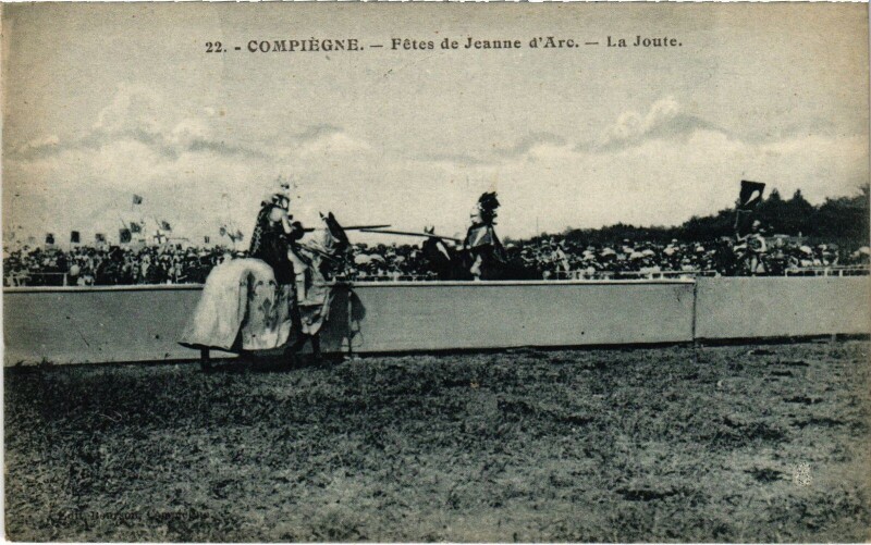 Carte postale ancienne Compiegne Fetes de Jeanne d'Arc La Joute