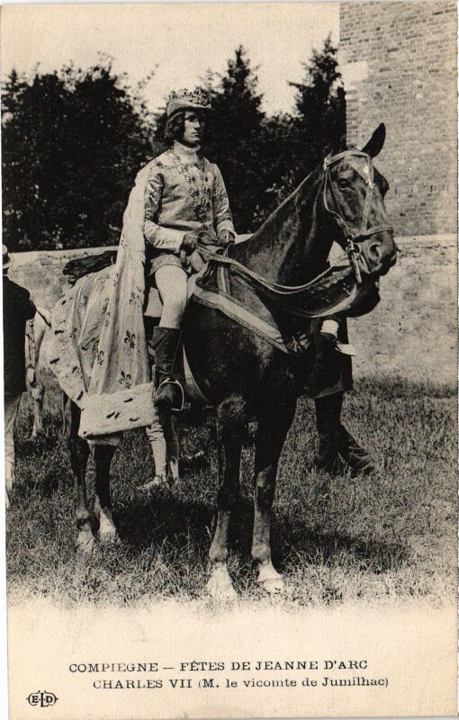 Carte postale ancienne Compiegne Fetes de Jeanne d'Arc Charles Vii