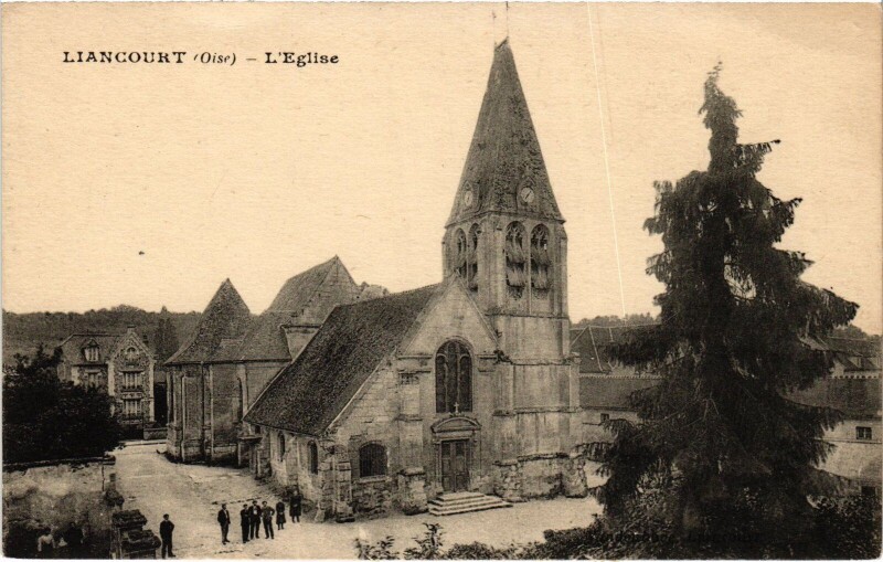 Carte postale ancienne Liancourt Eglise à Liancourt