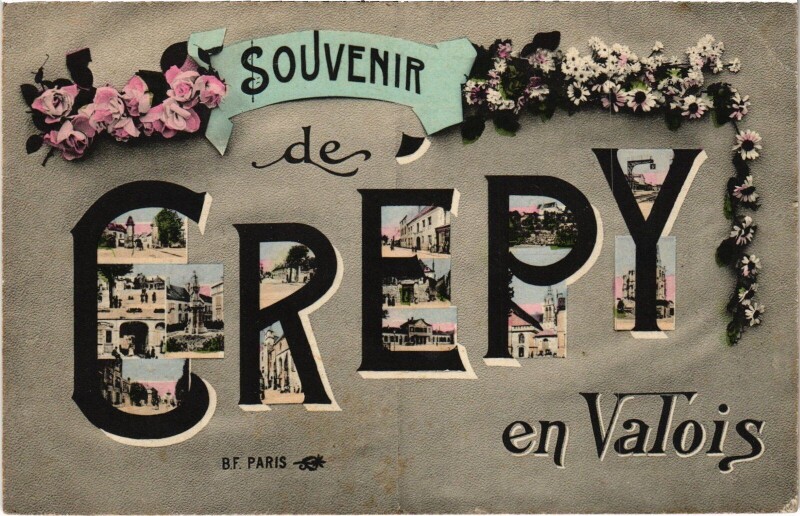 Carte postale ancienne Souvenir de Crépy-en-Valois à Crépy-en-Valois