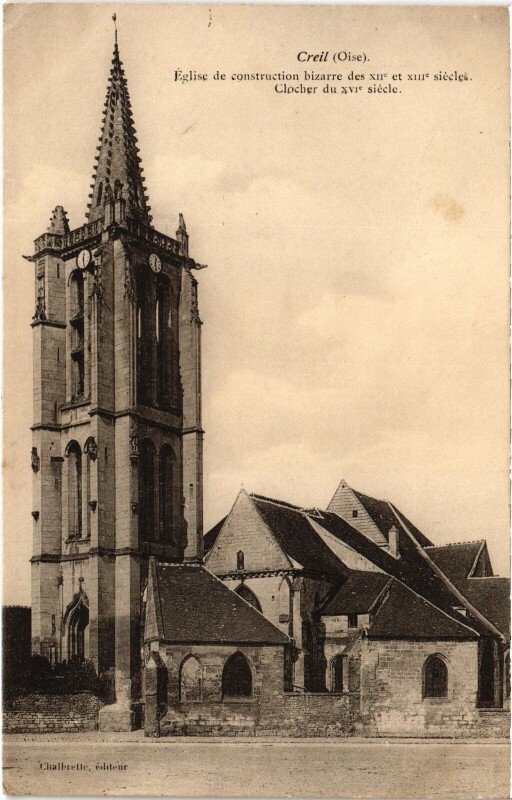 Carte postale ancienne Creil Eglise à Creil