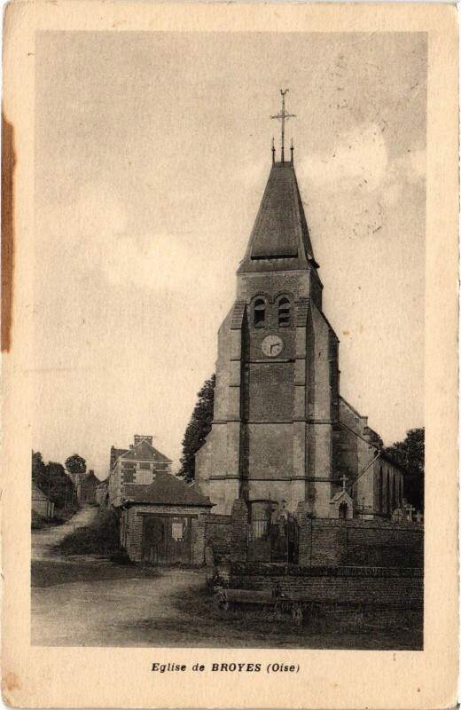 Carte postale ancienne Broyes Eglise à Broyes