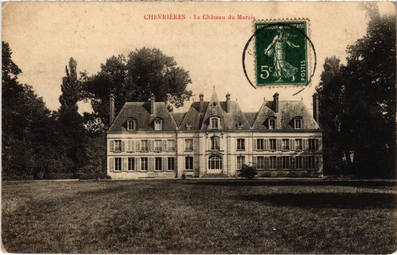 Carte postale ancienne Chevieres Chateau du Marais