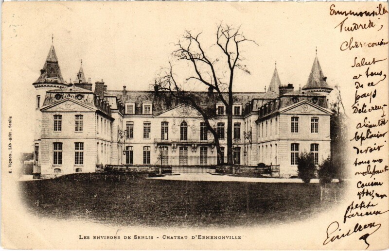 Carte postale ancienne Chateau de Ermenonville à Ermenonville