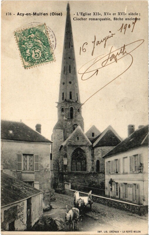 Carte postale ancienne Acy-en-Multien Eglise à Acy-en-Multien
