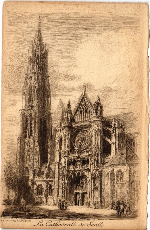 Carte postale ancienne Senlis La cathédrale à Senlis