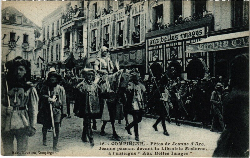 Carte postale ancienne Compiegne Fetes de Jeanne d'Arc Librairie moderne