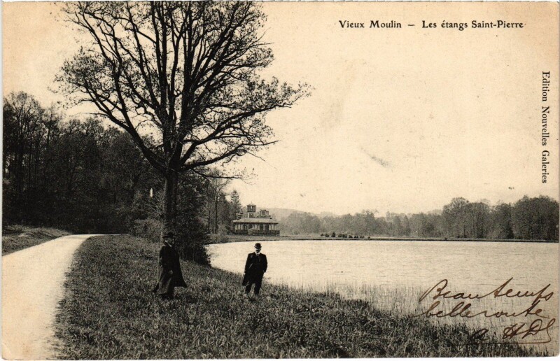 Carte postale ancienne Vieux-Moulins Les Etangs de Saint-Pierre à Vieux-Moulin