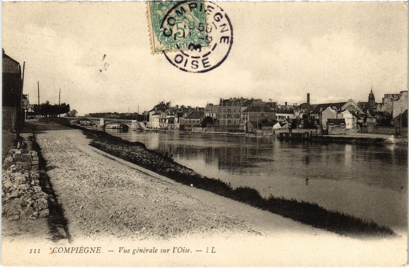 Carte postale ancienne Compiegne vue générale