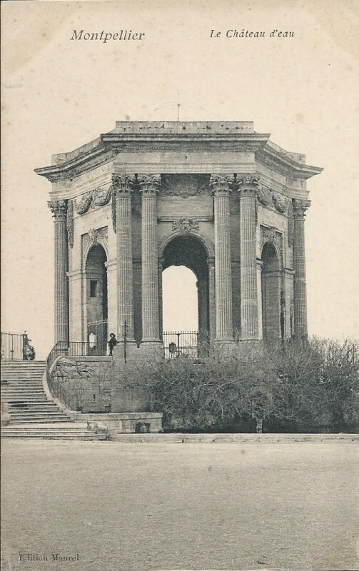 Carte postale ancienne Le Château d'Eau à Montpellier