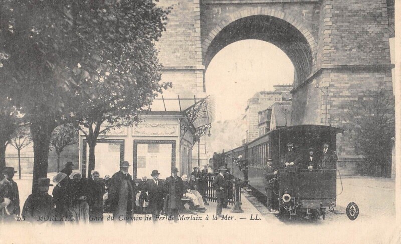Carte postale ancienne Morlaix - Gare Du Chemin De Fer De Morlaix A La Mer - Train à Morlaix