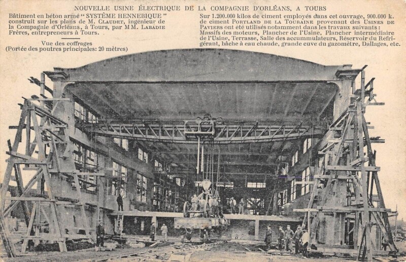 Carte postale ancienne Tours - Nouvelle Usine Electrique De La Cie D'Orleans A Tours à Tours