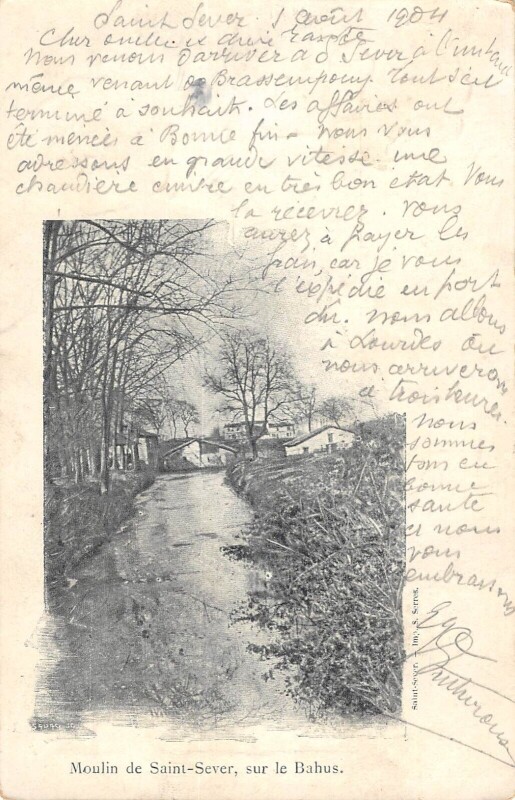 Carte postale ancienne Moulin De Saint Sever Sur Le Bahus à Saint-Sever