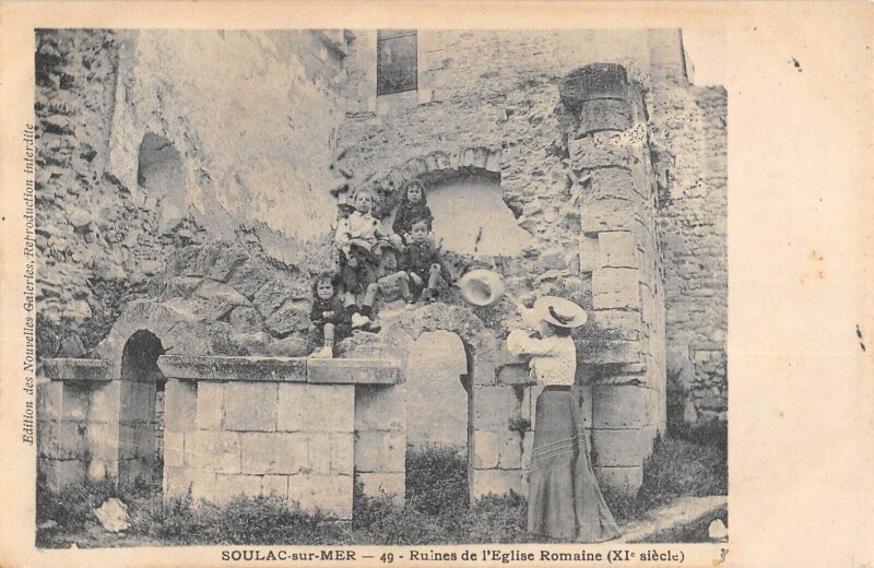 Carte postale ancienne Soulac Sur Mer - Ruines De L'Eglise Romaine à Soulac-sur-Mer