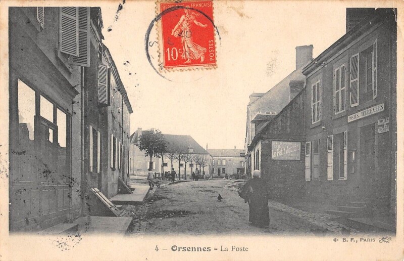 Carte postale ancienne Orsennes - La Poste à Orsennes