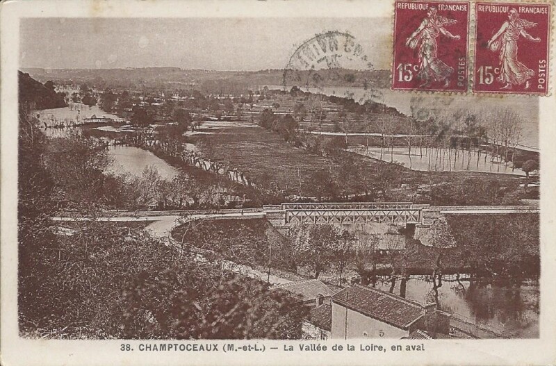 Carte postale ancienne Champtoceaux - La Vallée de la Loire, en aval à Orée d'Anjou