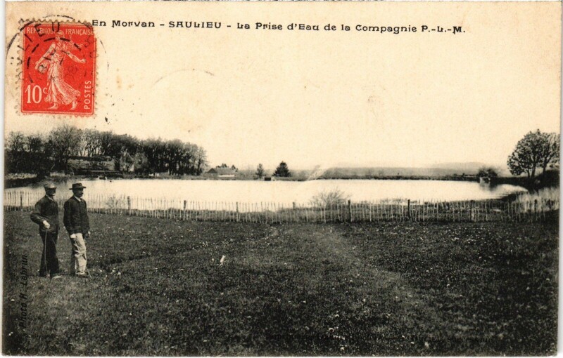 Carte postale ancienne Saulieu La Prise d'Eau de la Compagine France à Saulieu