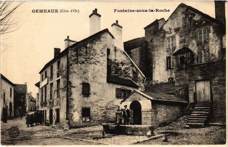 Carte postale ancienne Gemeaux Fontaine-sous-la Roche France à Gemeaux