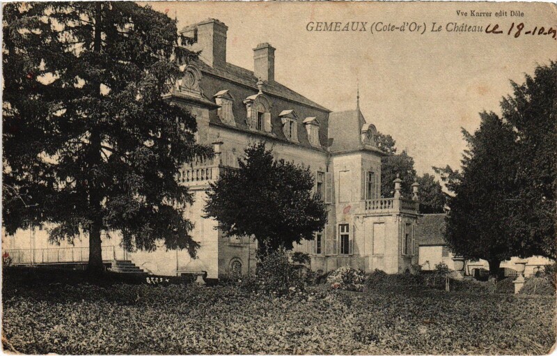 Carte postale ancienne Gemeaux Le Chateau France à Gemeaux
