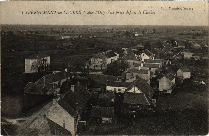 Carte postale ancienne Labergement-les-Seurre Vue prise depuis le Clocher France à Seurre