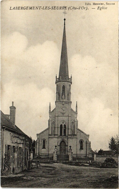 Carte postale ancienne Eglise à Labergement-lès-Seurre