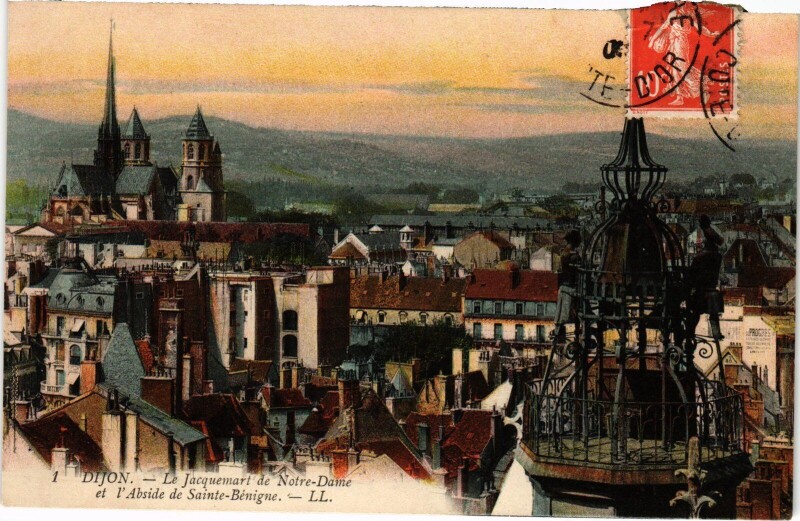 Carte postale ancienne Dijon Le Jacquemart de Notre Dame France à Dijon