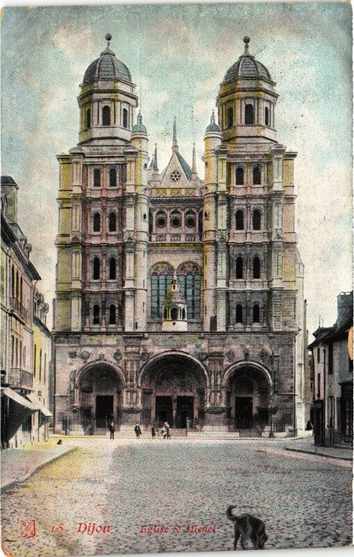 Carte postale ancienne Dijon Eglise Saint-Michel France à Dijon