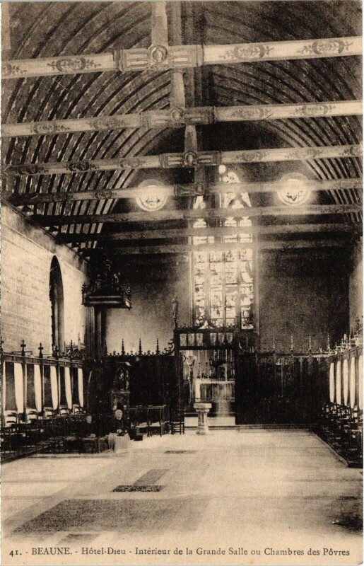 Carte postale ancienne Beaune Hotel Dieu, Interieur de la Grande Salle France à Beaune