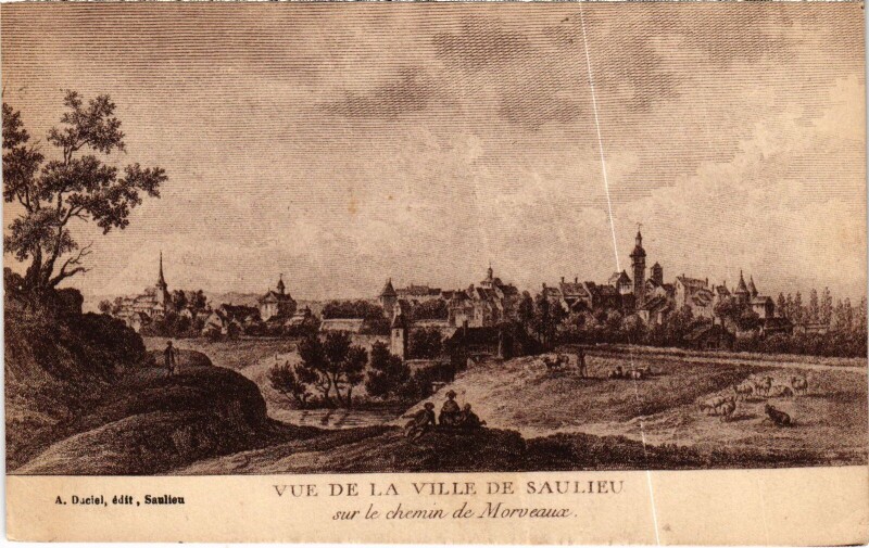 Carte postale ancienne Saulieu Vue de la Ville France à Saulieu