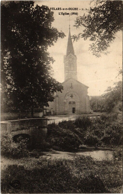 Carte postale ancienne Velars-sur-Ouche L'Eglise France à Velars-sur-Ouche