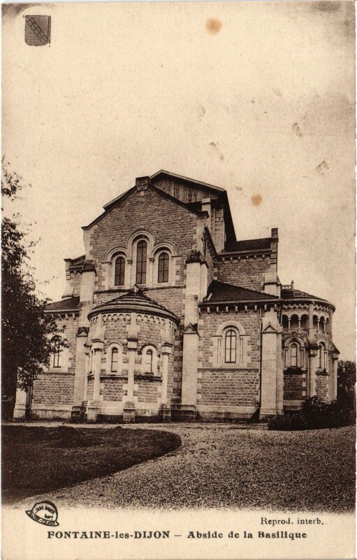 Carte postale ancienne Abside de la Basilique à Fontaine-lès-Dijon