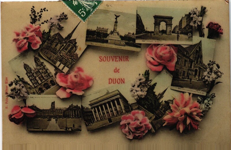 Carte postale ancienne Souvenir de Dijon France à Dijon