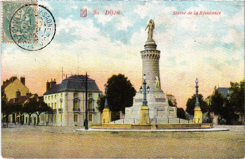 Carte postale ancienne Dijon Statue de la Republique France à Dijon