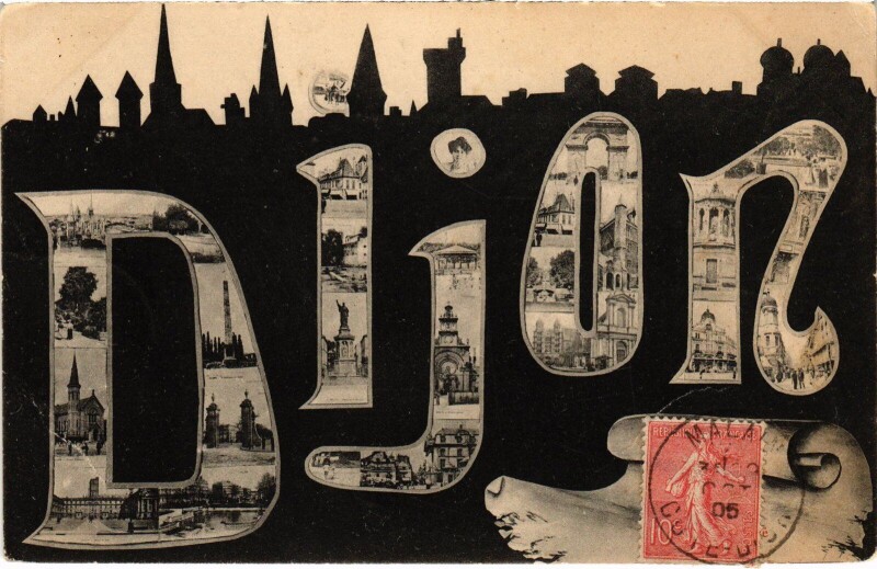 Carte postale ancienne Souvenir de Dijon France à Dijon